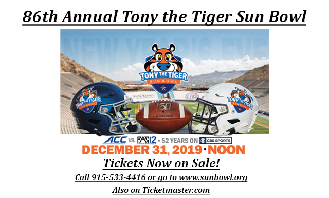 Tony the Tiger Sun Bowl Tickets Now On-Sale